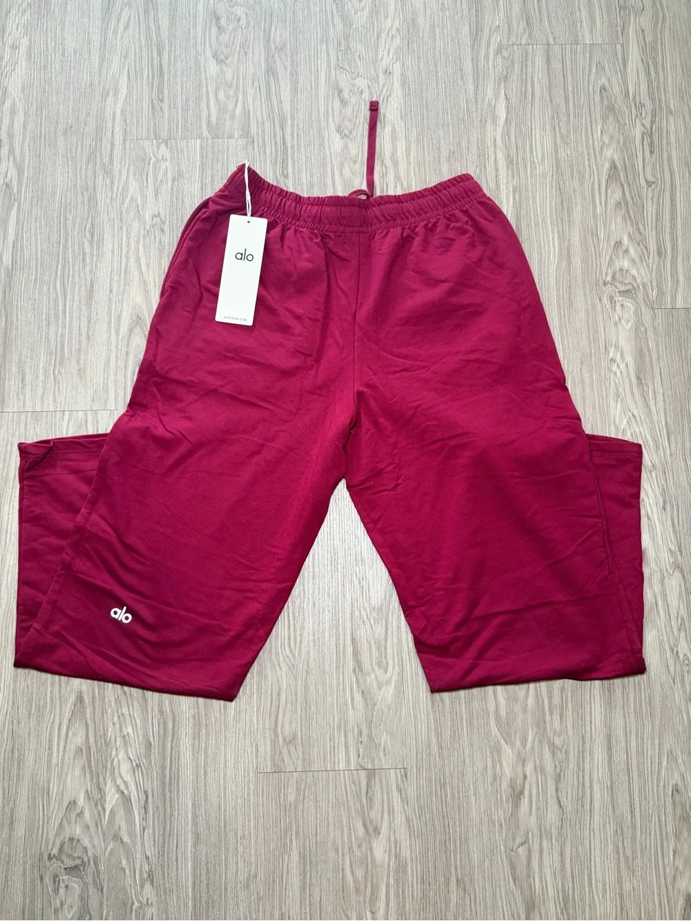ALO Yoga Kids Raspberry Long Sleeve Crewneck & Jogger Pajama Set